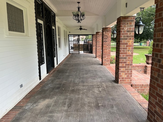 view of patio with a porch