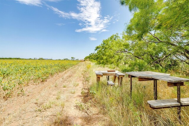 exterior space with a rural view