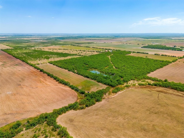 drone / aerial view with a rural view