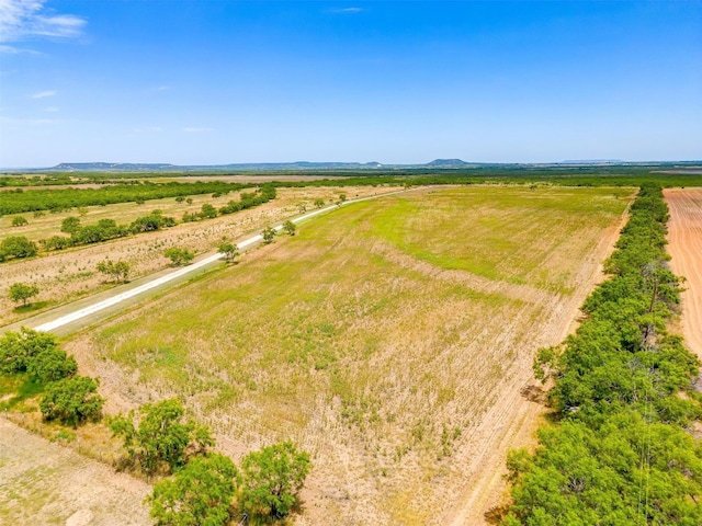 aerial view with a rural view