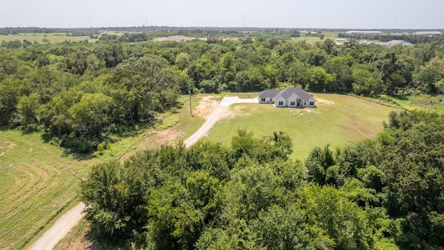 aerial view featuring a rural view