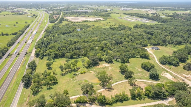 bird's eye view with a rural view