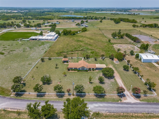 bird's eye view with a rural view