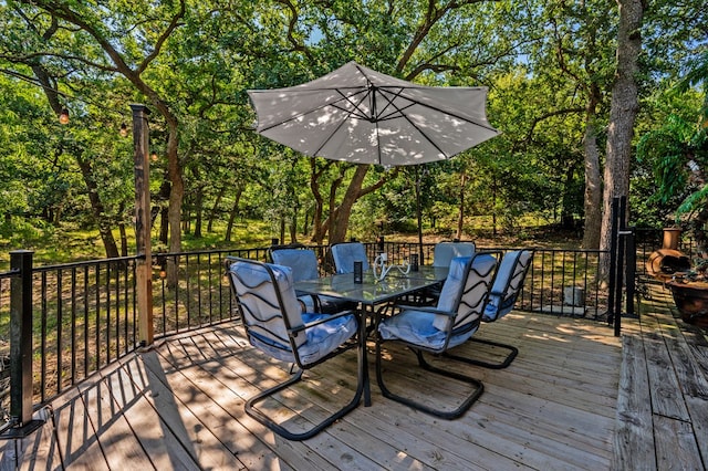 view of wooden terrace