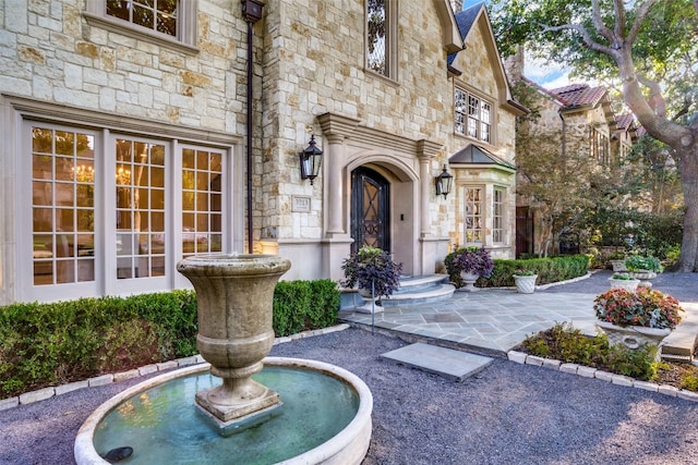 entrance to property with french doors