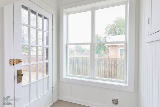 doorway with plenty of natural light