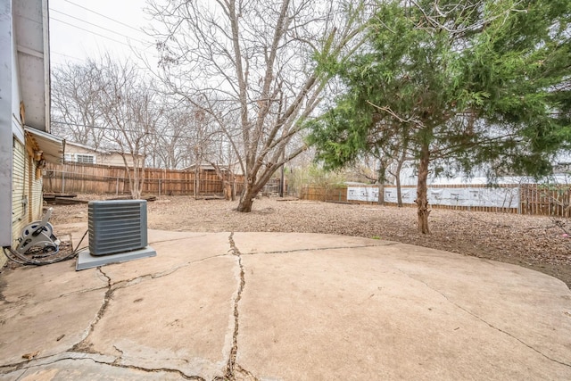 view of patio with central AC