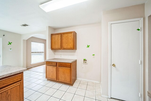 view of tiled dining space