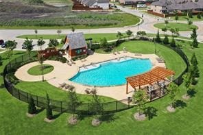 view of pool featuring a patio area