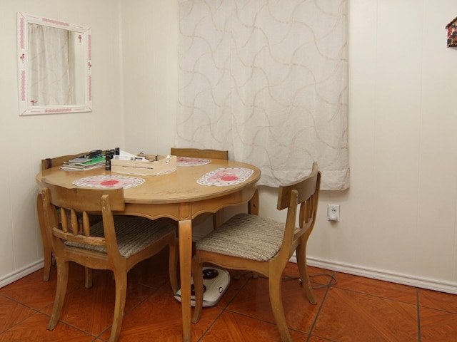 view of tiled dining space