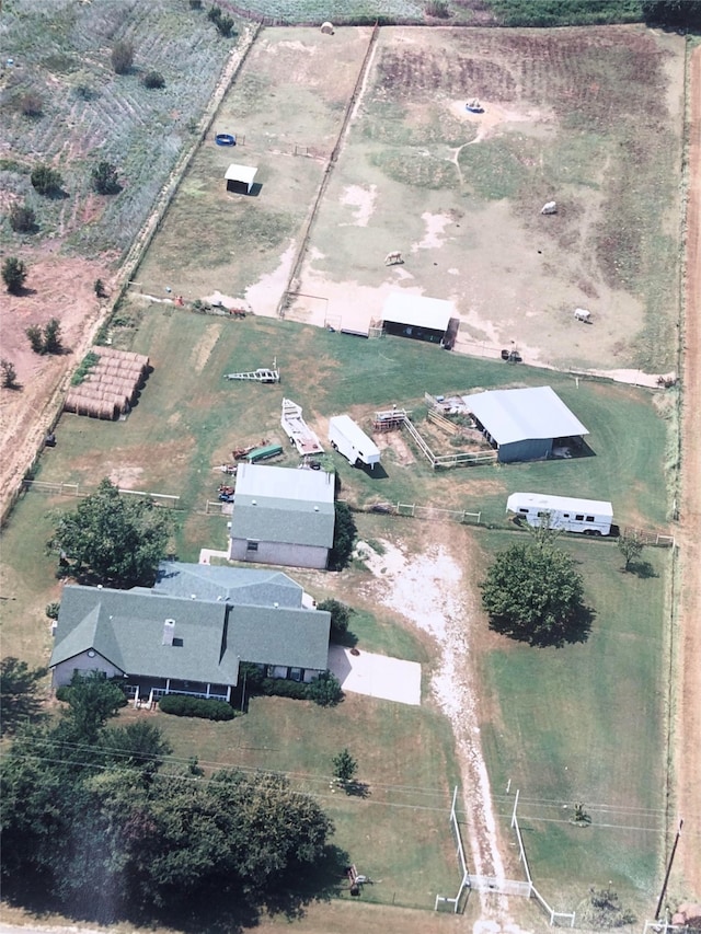 drone / aerial view featuring a rural view