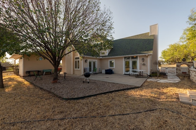 rear view of house with a patio area