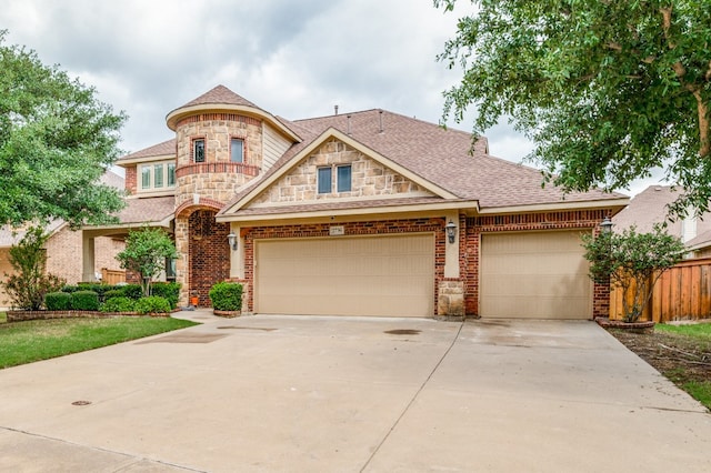 view of front of home featuring a garage