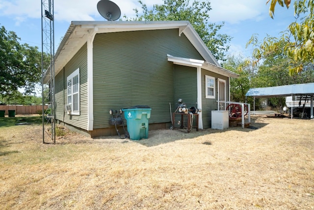 exterior space with a lawn