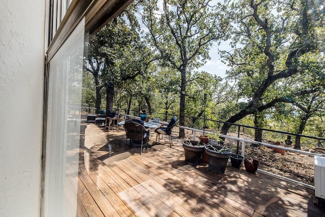 view of wooden deck