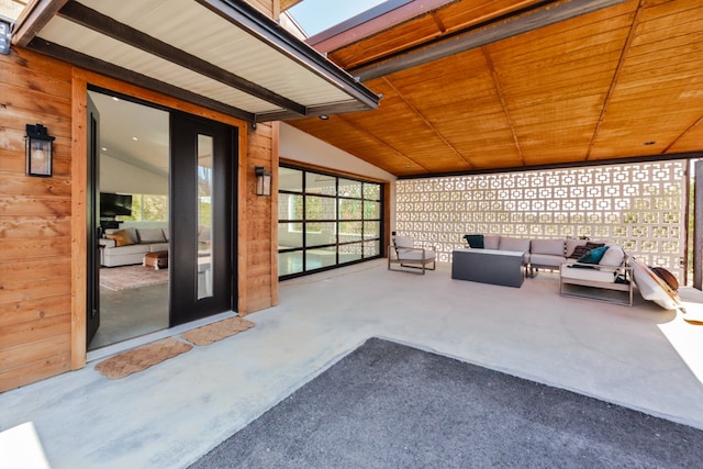 view of patio / terrace with an outdoor living space