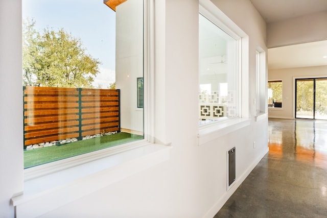 interior space with concrete flooring