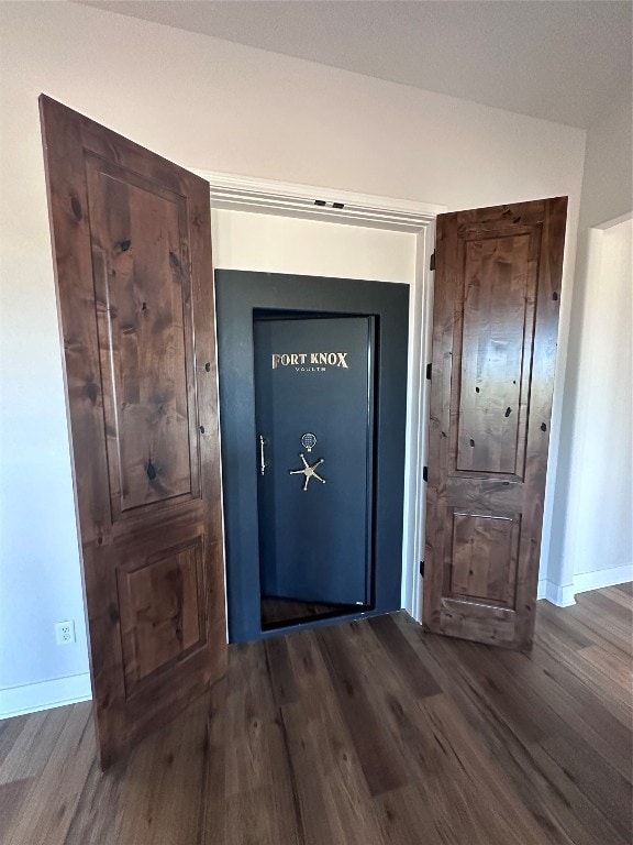 interior space featuring dark hardwood / wood-style floors