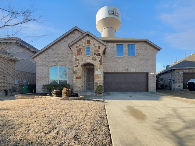 front of property featuring a garage