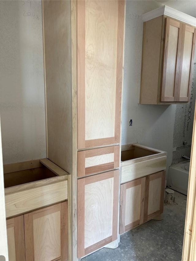 full bath featuring vanity and a bath