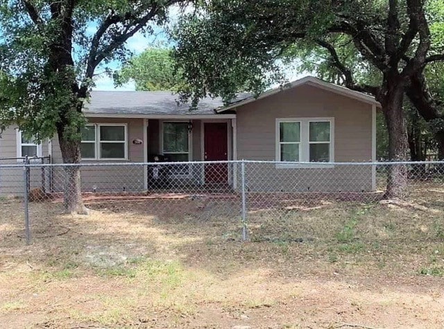 view of single story home