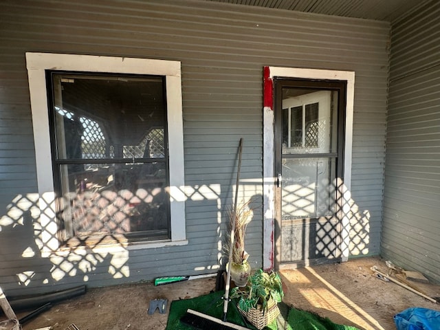 view of doorway to property