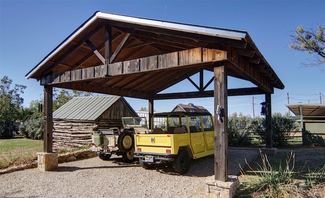 exterior space with a gazebo