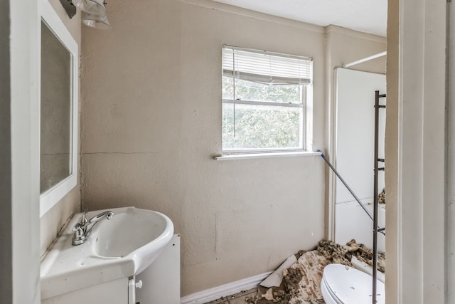 bathroom with sink and toilet