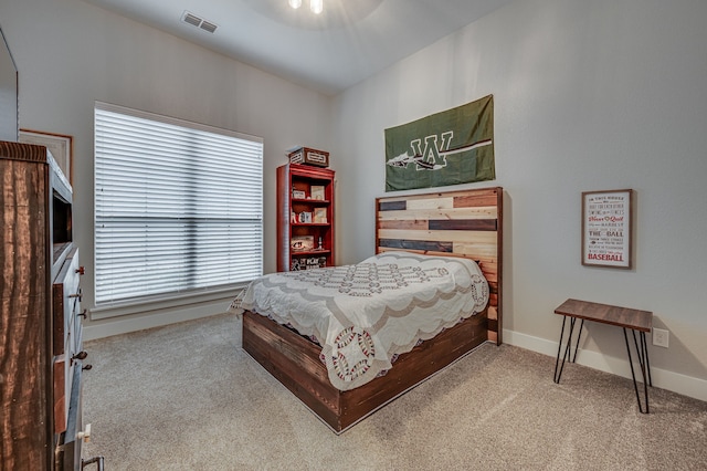 view of carpeted bedroom