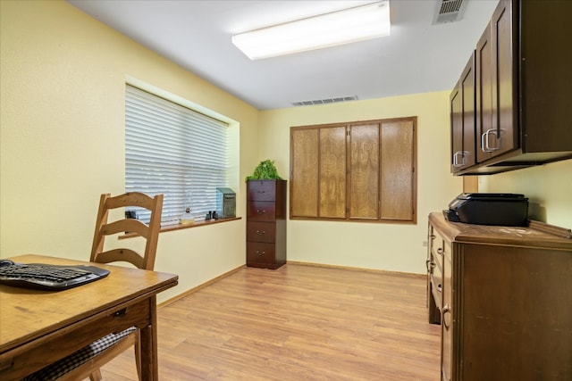 office featuring light hardwood / wood-style floors