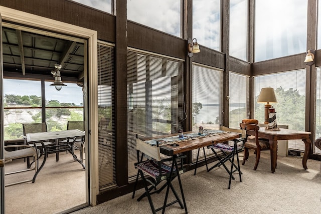 view of sunroom