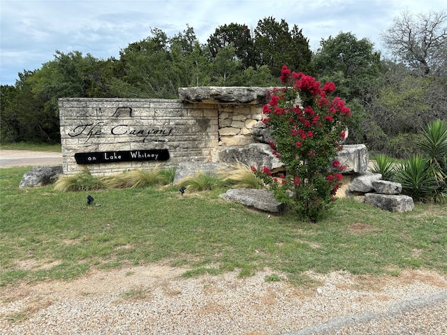 view of community sign