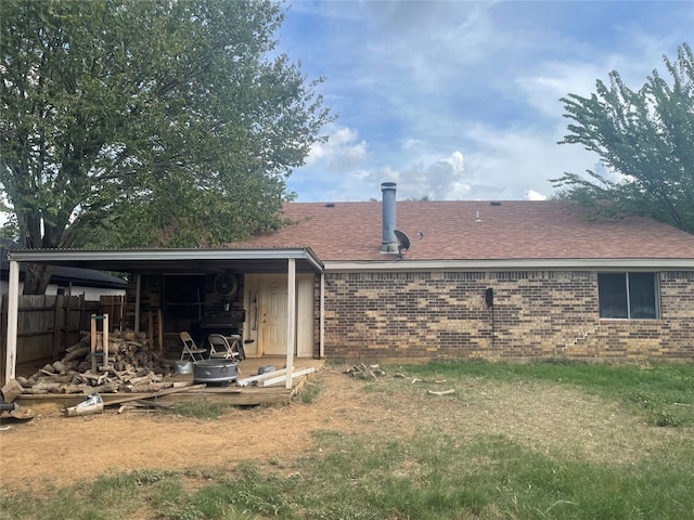 view of rear view of property