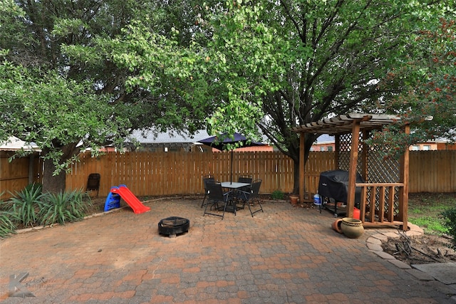 view of patio / terrace with area for grilling