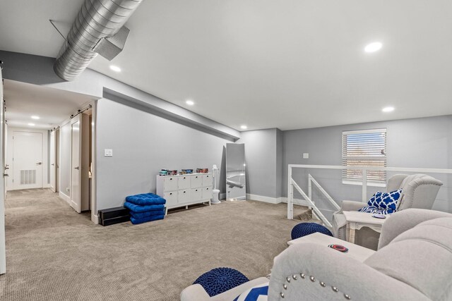 view of carpeted living room