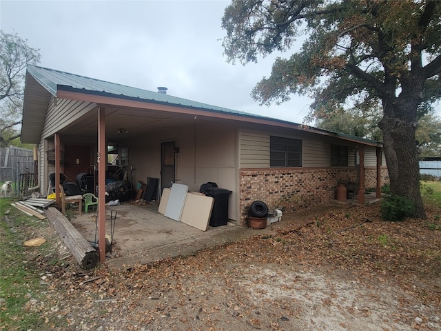 view of rear view of property