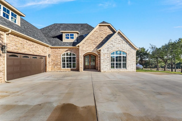 view of front facade with french doors