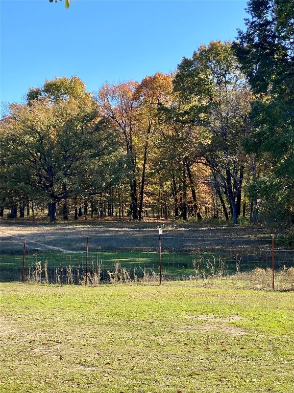 view of yard with a rural view