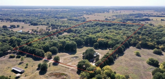 drone / aerial view with a rural view