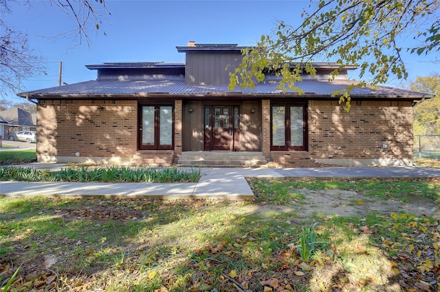 view of prairie-style house