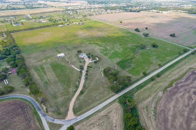 drone / aerial view featuring a rural view