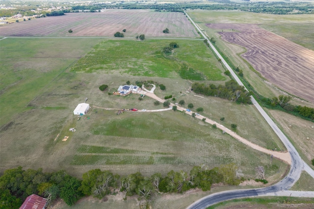 aerial view with a rural view