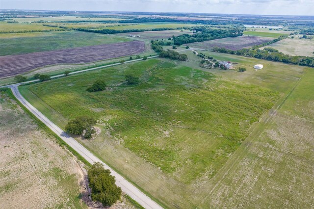 bird's eye view with a rural view