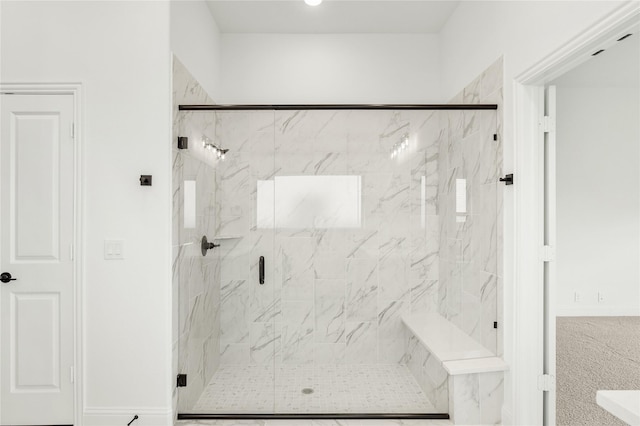 bathroom with walk in shower