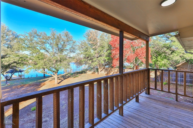 view of wooden terrace