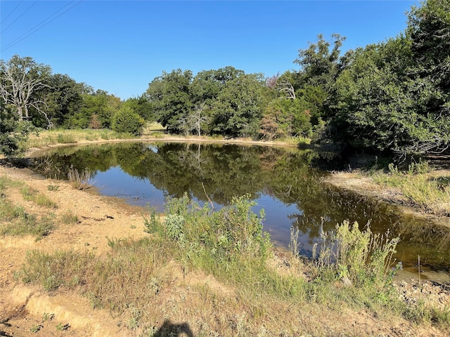 water view with a wooded view