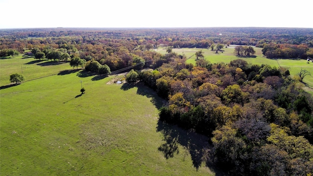 aerial view with a rural view