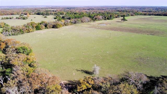 aerial view with a rural view