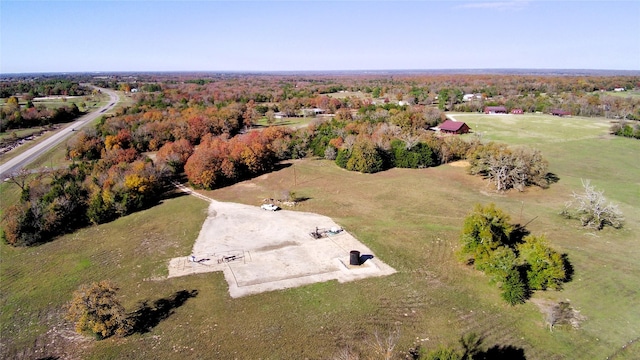 aerial view with a rural view