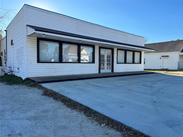 rear view of house with french doors